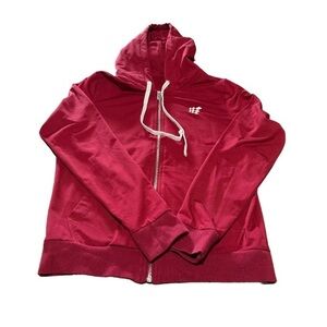 Jed North scarlet red zip hoodie, size S